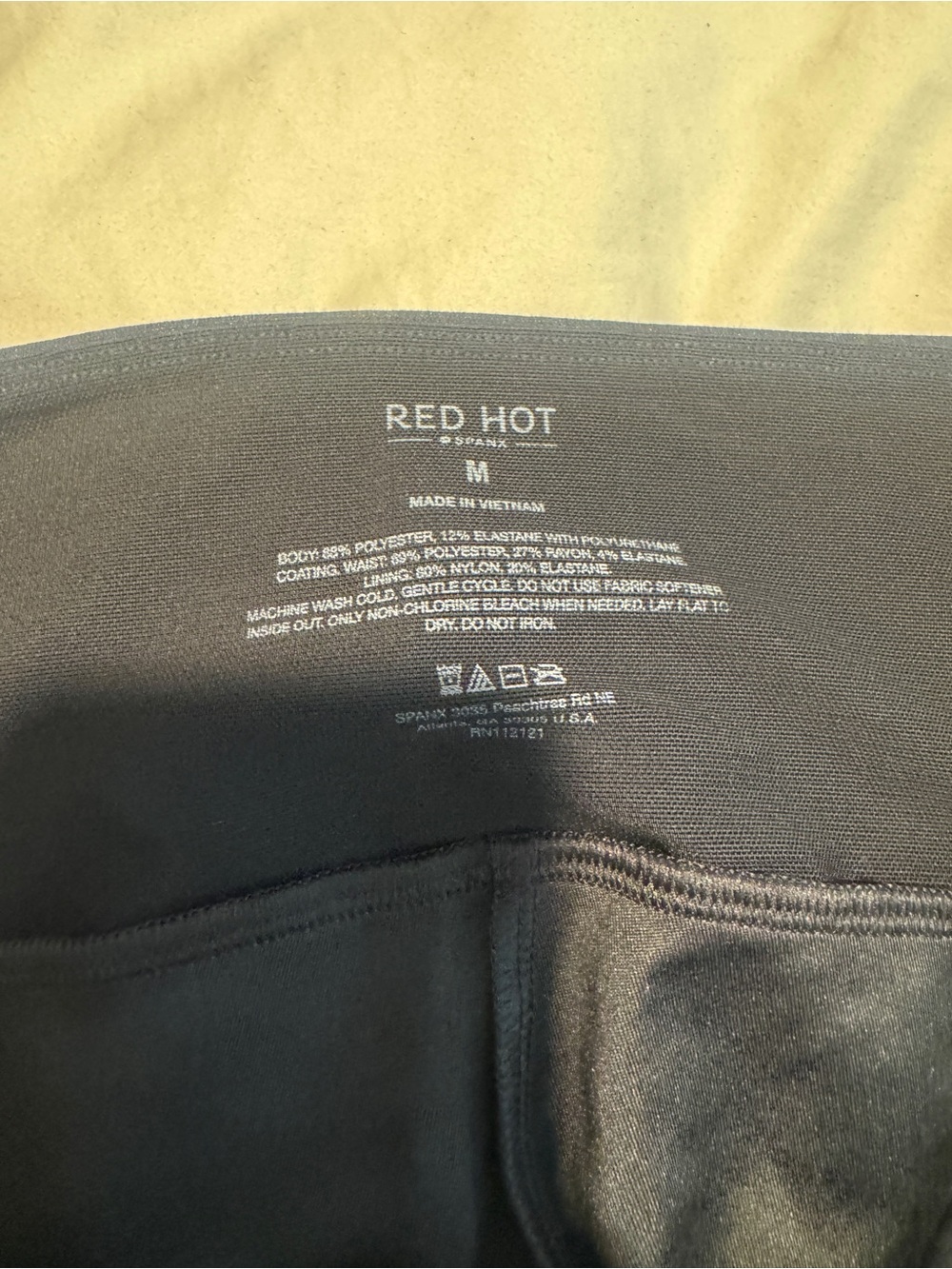 SPANX Faux Leather High-Waist Leggings - Black - Picture 2 of 2